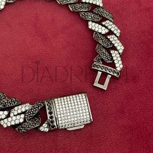 Bracelet Hip Hop Exclusif pour Homme en Argent Sterling 925, Plaqué Argent Brillant, Charme Diamant de Laboratoire, Design Unique Certifié - Product Image 3