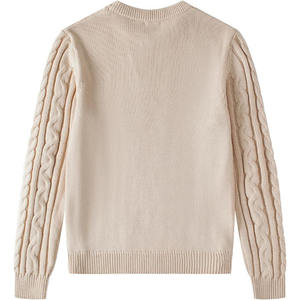 Pull en cachemire respirant à logo personnalisé, design tendance, vente en gros, col rond classique, vêtements pour hommes, logo sur le devant - Product Image 1