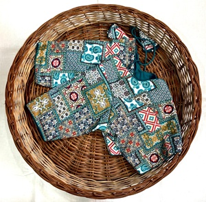 Belle matière de chemisier col V PURE COTTON RAYON FOIL PRINT Blouse froent motif de crochet SANS REMBOURRAGE - Product Image 5