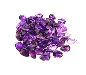 ลูกแพร์อเมทิสต์ธรรมชาติขนาด7x9มม. ตัดเหลี่ยมเพชรพลอยหลวมลูกปัดหินอเมทิสต์คุณภาพสูงสำหรับทำเครื่องประดับโดยผู้ผลิต - Product Image 5