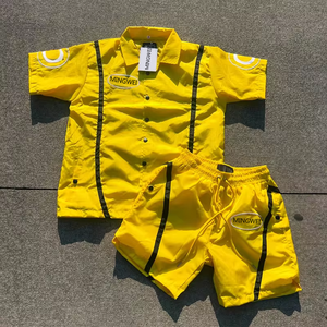 Conjunto de Ropa de Dos Piezas para Hombre de Verano, Personalizado OEM, con Logotipo Personalizado, 100% Algodón, Transpirable, Camisetas y Pantalones Cortos - Product Image 3