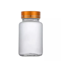 Logo personnalisé 100cc PET sérigraphie bouteilles de capsules de supplément vitaminique vides bouteille de pilules en plastique cylindrique pour la médecine