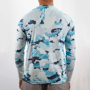 Nuevo diseño de sublimación impresa personalizada cuello redondo rendimiento UPF 50 + manga larga nuevo estilo ropa de pesca camisas para la venta - Product Image 6