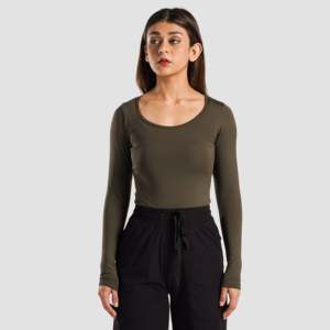 Combinaison Olive à Manches Longues, Style Bodycon Sexy, Tissu en Nylon Tricoté, Imprimé Sans Couture, Coupe Ajustée, pour Printemps, Été, Automne, Hiver - Product Image 2