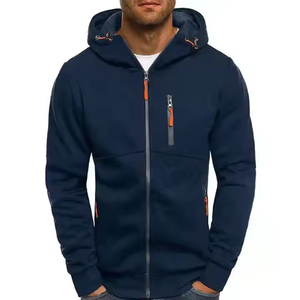 Unisex Boxy Fleece French Terry Sweatshirt Zipper Hoodie 100% Cotton Pure Color <b>Neutral</b> Dropped Shoulders Heavy Weight Quick Dry - Product Image 2