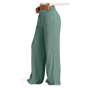 Nouveau modèle Pantalon large évasé pour femme avec poche Pantalon de survêtement molletonné 100% coton Pantalon ample unisexe décontracté personnalisé - Product Image 3