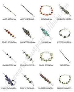 สร้อยคออัญมณีหยาบสีเงินสเตอร์ลิง925ดีไซน์ทันสมัย - Product Image 2
