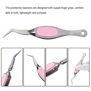 Pinzas profesionales de acero inoxidable para manualidades, nariz recta, bloqueo cruzado, belleza, piel, removedor de cutículas de uñas, pinzas para pestañas - Product Image 5