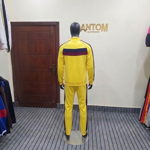 Haute qualité personnalisé sublimé hiver 100% coton jaune et rouge hommes survêtement Jogging vêtements de sport survêtement - Product Image 3