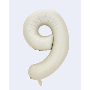 Globos de Fiesta Color Crema N9 de 100 cm, Bolsa de 12 Unidades - Product Image 1