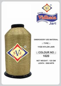 Hilo Metálico Premium SHREE VIDHATA JARI 110D para Fabricantes Textiles, Hilo de Bordar Brillante y Duradero 1020 para Prendas Étnicas - Product Image 2