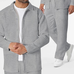 2025 hommes sport débardeur automne hiver Fitness costume avec revers damier bouton épais chaud course coupe ample - Product Image 5