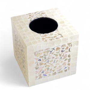 Caja de Pañuelos de Nácar Clásica de Lujo, Hecha a Mano, Ecológica, con Incrustaciones de Concha Natural, Accesorio para el Hogar de Vietnam - Product Image 1