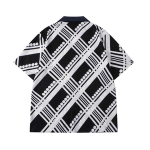 ชุดเสื้อและกางเกงขาสั้นลายดอกไม้สำหรับผู้ชายแบบลำลองปรับแต่งได้ผ้าโพลีเอสเตอร์ย้อมสีเรียบ100% แบบ2025ใหม่ - Product Image 4