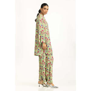 Ensemble coordonné IUSTTS-1249 pour femmes, viscose, lin imprimé, crêpe, style décontracté, taille XXS, deux pièces pour le printemps/été, sans col - Product Image 1