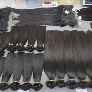 Extensions de cheveux Dream Hair Premium Baby Hair Weft, cheveux vierges vietnamiens, cuticules alignées, lisses et soyeux, aspect naturel, fabrication à la machine - Product Image 3