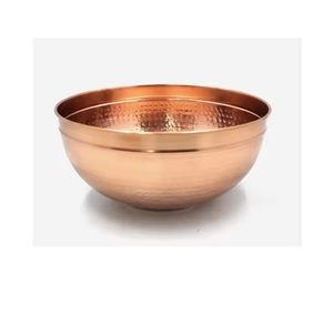Nouveauté : Bol de service pour fruits en aluminium et cuivre poli, écologique et durable, pour la maison, l'hôtel, la table, les fruits, les salades - Product Image 1