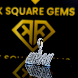 Colgante Hip Hop con Letra Personalizada, Colgante con Número Hip Hop para Hombre, Colgante de Moissanita, Joyería Hip Hop Ice Out - Product Image 4