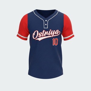 Camiseta de Béisbol y Sóftbol de Manga Corta con Dos Botones, Transpirable, de Secado Rápido, Cuello en V, Ropa Deportiva Unisex, Logotipo Personalizado, Precio Económico - Product Image 6