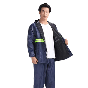 ชุดกันฝนเพื่อความปลอดภัยสะท้อนแสงเคลือบพีวีซีสำหรับผู้ขับขี่รถจักรยานยนต์ - Product Image 2