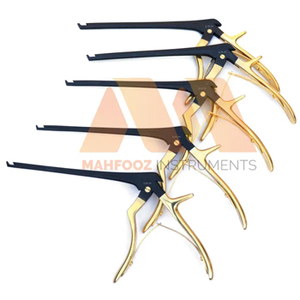 Juego de 5 Piezas de Rongeurs Kerrison de 7 Pulgadas, Negro y Dorado (1,2,3,4,5 mm), Instrumentos Quirúrgicos Cervicales, Instrumentos Ortopédicos - Product Image 1
