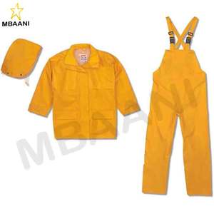 Traje Impermeable de 3 Piezas para Hombre, Resistente, Color Amarillo - Product Image 5