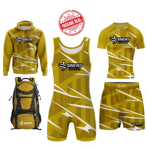 Singulet de lutte léger et respirant à séchage rapide extensible personnalisé pour hommes entraînement de boxe - Product Image 2