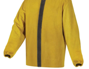 Chaqueta de soldadura de cuero de vaca Heavy-Duty Mens Gear Abrigo de soldadura resistente al calor para uso industrial Hombres - Product Image 3