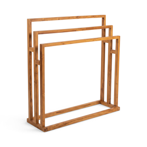 Modern Foldable Standing <b>Clothes</b> Drying <b>Rack</b> for Bathroom <b>Metal</b> Frame Space-Saving Home Use - Product Image 1
