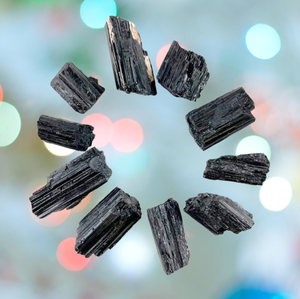 Cristales de Turmalina Negra Natural en Bruto, Piedras de Protección, Talladas y Grabadas, Energía Curativa de Amor, Limpieza, Fabricación de Joyas - Product Image 5
