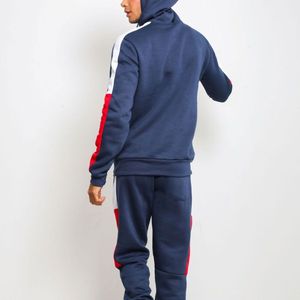 Survêtement de qualité supérieure 100% coton pour hommes, avec motif uni, logo personnalisé, à capuche, tissu léger et respirant pour l'hiver - Product Image 5