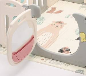 ABST बच्चे इनडोर खेल यार्ड बच्चों पूर्व-स्कूल खेल का मैदान सौंदर्य उपकरण 12 + 2 बच्चों Foldable प्लास्टिक पोर्टेबल खेलने कलम - Product Image 4