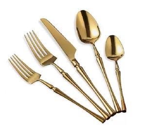 Vente en gros de couverts de luxe en acier inoxydable avec miroir service de couverts design vintage mariages restaurants couteau fourchette cuillère - Product Image 3