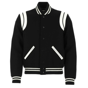 Veste universitaire pour homme, broderie rétro de lettres, logo personnalisé sur le devant, coupe ample, uniforme de baseball universitaire, veste en laine - Product Image 2