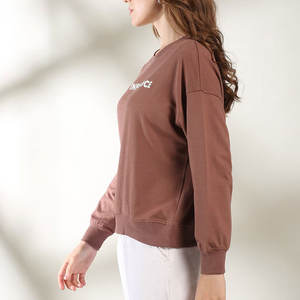 Vêtements de rue nouveau solide hiver automne femmes polaire respirant haute qualité coupe régulière sweat couleur unie Top vente - Product Image 2