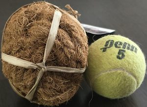 ลูกบอลมะพร้าวธรรมชาติสำหรับสุนัขเพื่อลดความวิตกกังวลและสนุกกับการเล่นของลูกสุนัข - Product Image 6