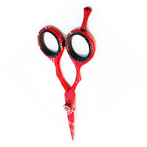 Ciseaux de coupe de cheveux Ciseaux de coupe de cheveux enduits de papier rouge Ciseaux de coiffure en acier inoxydable à lame droite tranchante - Product Image 3