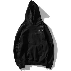 Sudadera con capucha de cuello redondo de algodón 350GSM de alta calidad personalizada para Hombre Sudaderas de invierno de peso pesado sin cuerdas con estampado Digital para hombre - Product Image 1