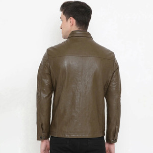 ¡Novedad de 2025! Chaqueta de cuero de invierno de estilo callejero para hombre, transpirable, resistente al agua, para montar en bicicleta, cuello levantado, cierre de cremallera - Product Image 2