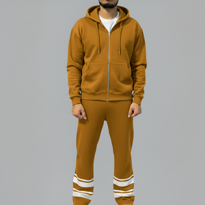 Men's Acid <b>Wash</b> Printed Zipper Tracksuit Sportswear Gym Fitness <b>Tech</b> Fleece Training Two Piece Set Jogging Suit 100% Cotton - Product Image 1