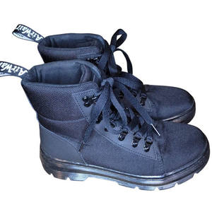 Botas de entrenamiento para hombre, ligeras, impermeables, para exteriores, todoterreno, negras, de tela de pana y cuero, con forro de malla de goma, al por mayor - Product Image 3