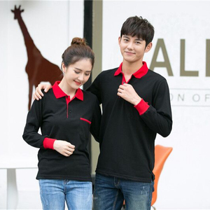 ขายส่งผ้าฝ้าย 230 กรัมโพลีเอสเตอร์ Unisex โปโลคอเสื้อโปโลแขนยาวว่างเปล่าลําลองพิมพ์โลโก้เสื้อธรรมดา - Product Image 6