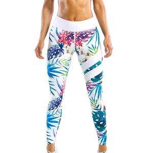 Top dames vêtements décontractés pantalons taille haute côtelé sublimé imprimé femmes Yoga Leggings haute qualité femmes Leggings - Product Image 2