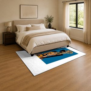 RUGS DEPOT LXDP-0469 Wholesale Blue Navy Traditional Medallion Digital Printed Machine Washable Chenille Area Rug Non <b>Slip</b> - Product Image 3