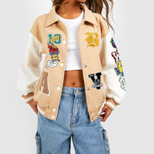 Haute qualité personnalisé Baseball dames uniforme manteau femmes XL décontracté Bomber veste respirant tissé tissu pour la saison d'automne - Product Image 6