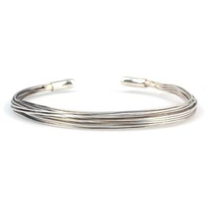 Women's 925 Sterling Silver 0.7 cm Thick 12 Gr Wire <b>Bracelet</b> Fine <b>String</b> Jewelry - Product Image 2