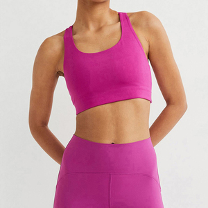 Soutien-gorge de sport sans couture pour femmes Design personnalisé XL une épaule entraînement Fitness équipement d'entraînement respirant Yoga soutien-gorge de sport en vente - Product Image 4