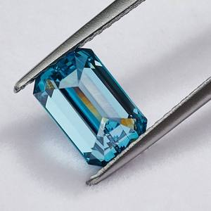 Diamantes sueltos de color azul con corte esmeralda cultivado en laboratorio de 2 CT, certificados por IGI con certificado - Product Image 3