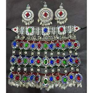 2026 <b>Vintage</b> Turquoise Alloy Jewelry Sets New Fashion Afghan Earrings <b>Necklace</b> Set for Children's Anniversary Lightweight - Product Image 6