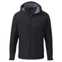 Veste Softshell Tactique Imperméable Noire Légère pour Homme, Idéale pour la Chasse et la Randonnée en Extérieur, avec Col Montant et Fermeture Éclair